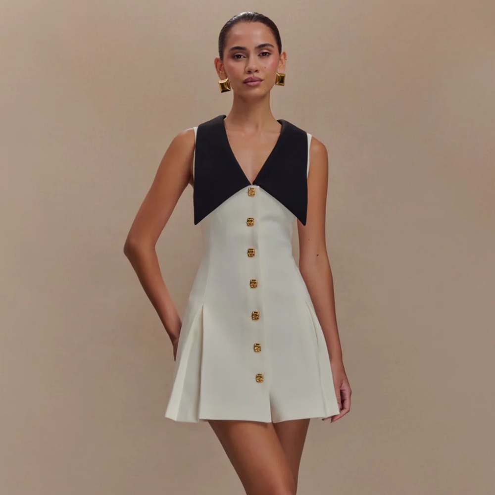 Meshki Black and White Dress